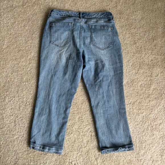 Nine West, Denim Embroidered Capri Pants, Size 10 - Picture 4 of 6